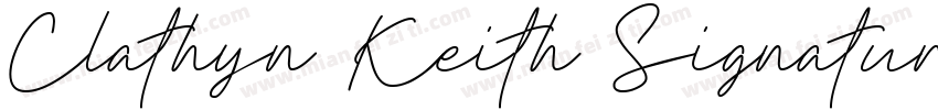 Clathyn Keith Signature字体转换